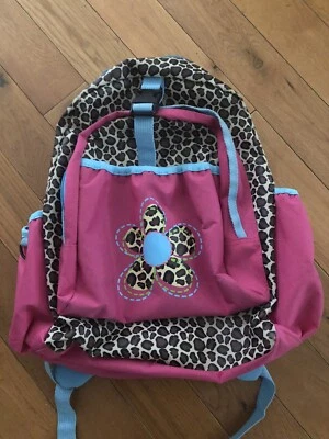 Mochila Hanna Andersson Niñas Floral Rosa Con Estampado Animal Usada Foto 1 de 4