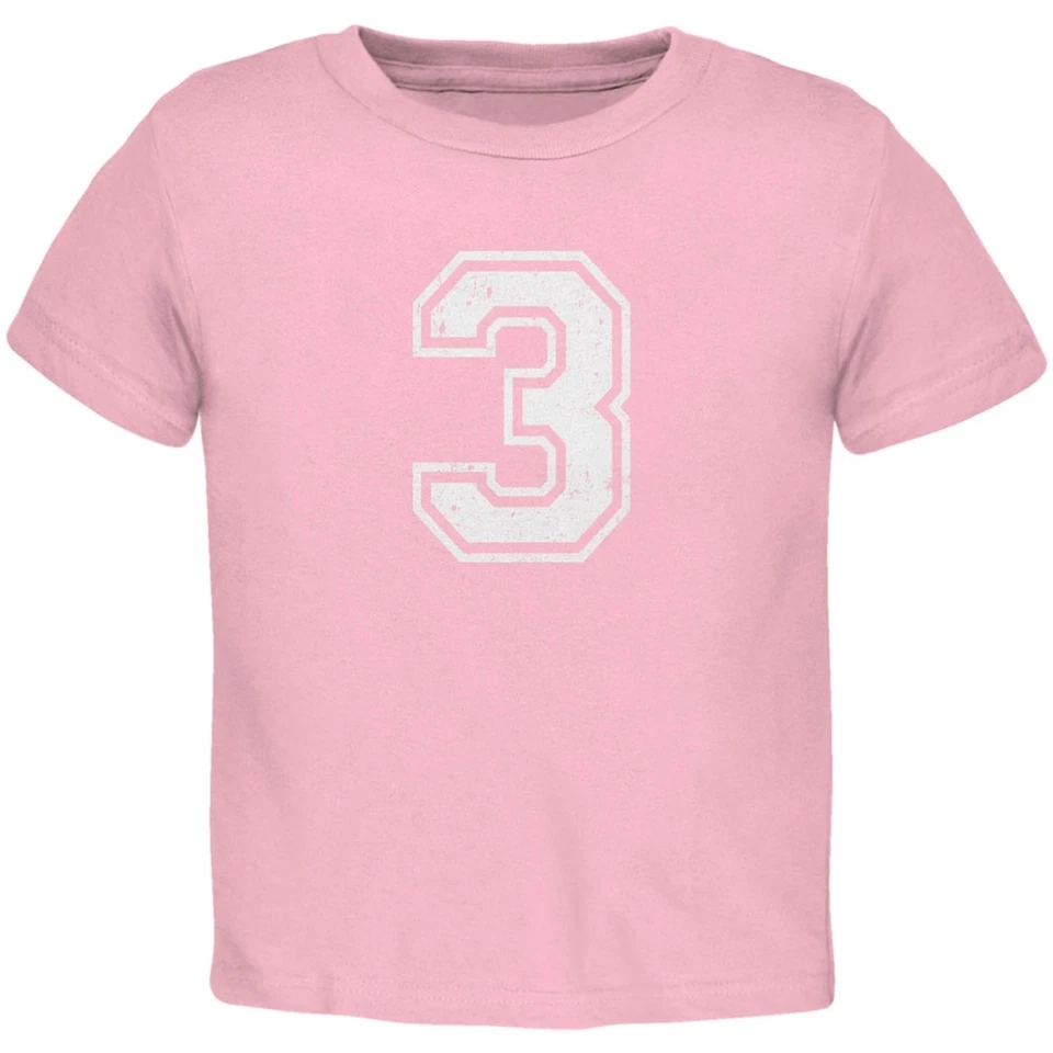 Camiseta Cumpleaños Niño Jersey 3 Tercera Tercera Rosa Claro Niño Foto 1 de 1