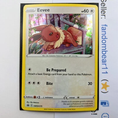 Eevee COSMOS HOLO Black Star PROMO card SWSH175 Sword & Shield Pokemon TCG 2021 - Image 1 of 4