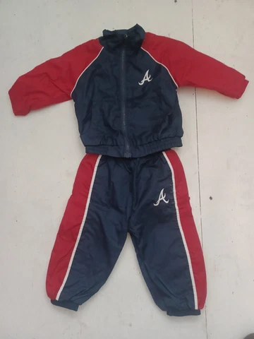 Atlanta Braves Genuine Merchandise Windbreaker tracksuit Jacket & pants Sz12 Mon Cover