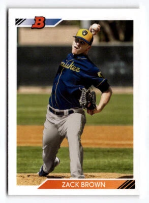 2020 Bowman Heritage Zack Brown Prospects BHP-34 Milwaukee Brewers - Image 1 of 2