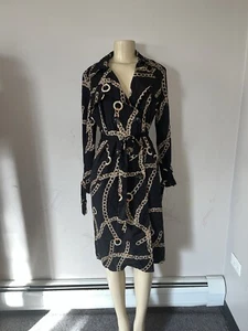 Chain Print Trench coats for women fashion S, M, L - Picture 1 of 6