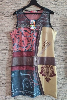 Nuevo c/etiqueta vestido Desigual multicolor talla XXL elástico  - Imagen 1 de 4