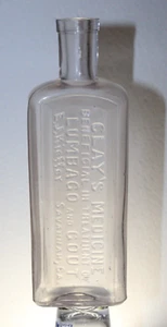 Savannah Ga Clay's Medizin Hexenschuss und Gicht Kieffer 7 5/8" RAR - Bild 1 von 11