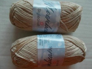 Stylecraft Moonbeam cotton blend  yarn, Moonlight Frappe, lot of 2 (134 yds ea) - Picture 1 of 2