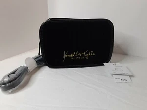 Kendall & Kylie Black Faux Velvet Crossbody Strap Makeup Bag Pouch Case Purse - Picture 1 of 5