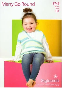 Tylecraft Punto Patrón - Merry Go Redondo Dk Hilo - NIÑOS con Capucha Suéters - Picture 1 of 2