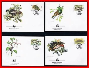 Jamaica 1984 WWF-SNAKES x4 FDC REPTILES - Imagen 1 de 1