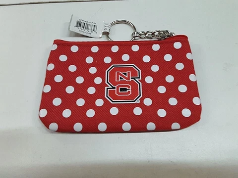NC State Wolfpack NCAA  Ladies Polka Dot Coin Purse w/ ID Holder Cover