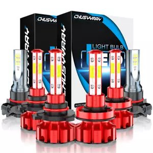 For Jeep Grand Cherokee 2017-2020 Combo LED Headlight Fog Light Bulbs KIT - Picture 1 of 11