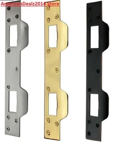 Replacement Door Latch Strike Plate Home Entry Security Protection Doors - Picture 1 of 7