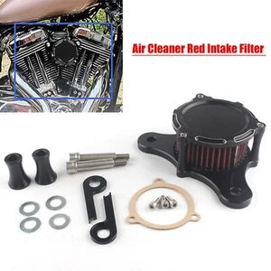 For Harley Softail FLSTN Electra Road Glide FLTRX Air Cleaner Red Intake Filter - Picture 1 of 10