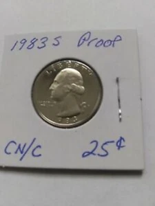 1983 S Clad Washington Quarter Cameo Gem Proof-From US mint set copper/nickle - Picture 1 of 2