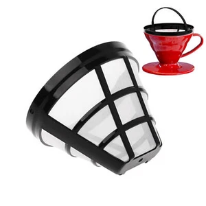 Stainless Steel Mesh Basket Coffee Filter With Handle Reusable Coffee Accessory - Picture 1 of 12