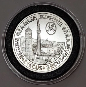 Bosnien Herzegowina 21+3 ecu 1993 Silber 999 PP Moschee Sarajewo Brücke Mostar - Bild 1 von 4