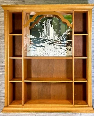 1988 Franklin Mint Wizard of Oz Portrait Sculpture Wooden Display Case w/ Mirror - Image 1 of 4