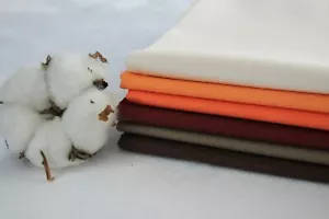 6 Stück Baumwollstoff Patchwork Stoffe DIY 50x70 cm "Herbsttraum" UNI Stoffpaket - Bild 1 von 12