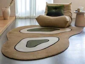 Alfombra de área moderna hecha a mano para sala de estar 100% lana de Nueva Zelanda - Imagen 1 de 7