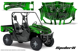YAMAHA RHINO 450/660/700 UTV GRAPHICS KIT DECALS STICKERS CREATORX SPIDERX GREEN - Bild 1 von 1