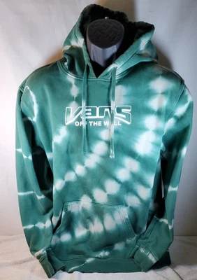Vans Sudadera con Capucha Para Hombre Pullover Mediano Fuera de la Pared Tie Dye Patín Ropa de Calle Verde  Foto 1 de 4