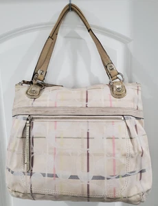 Coach Tattersall Sequin Lurex Metallic Signature Sateen GlamTote C1294-19867 - Picture 1 of 18