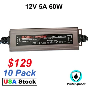 AC To DC 12 Volt 5A 60W Converter Adapter Transformer LED Driver for LED Strip - Picture 1 of 10