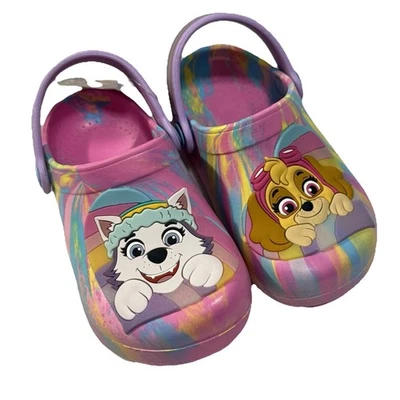 Zapatos Paw Patrol Rosa y Púrpura Niños Talla 7-8 Niñas Zuecos Sin Cordones Nuevos  Foto 1 de 4