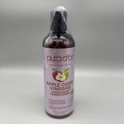 Pura d'or Apple Cider Vinegar Thin2Thick Conditioner 16 fl oz Pump Bottle New - Image 1 of 3