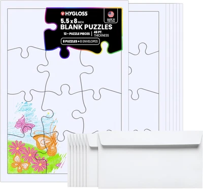 ?? Rompecabezas Hágalo Usted Mismo Invitación de Fiesta - Rompecabezas en Blanco para Decoración - Actividad Artística Foto 1 de 4