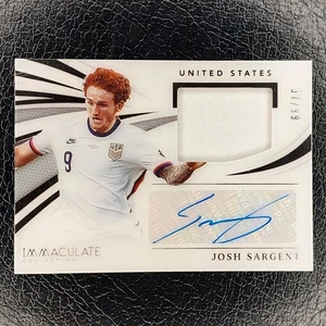 JOSH SARGENT /99 Jersey Patch Auto 2021 Immaculate Soccer Football Card USAMNT - Picture 1 of 2