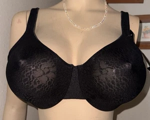 Neu mit Etikett Olga BH schwarz Spitze Gepard Animal Print Größe 40 D 40 D Minimizer Bügel - Bild 1 von 6