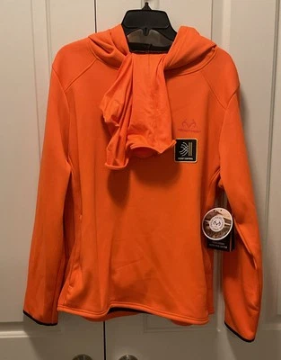 Women's Realtree Orange Tech Hoodie w/Face Gaiter Scent Control XL 16-18 NWTs - Image 1 of 4