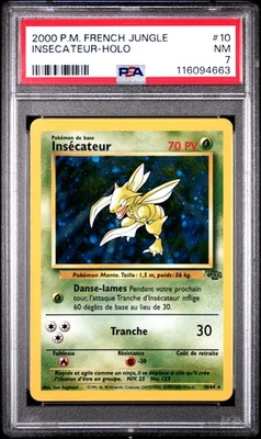 Insecateur-Holo Pokemon French Jungle 10 NM PSA NM 7 - Image 1 of 2