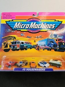 1997 MICRO MACHINES #5 VOLKSWAGEN GALOOB. Beetles, Cabriolet, Microbus, Ghia - Picture 1 of 5