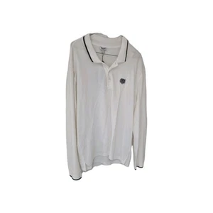 BNWT Men's Kenzo White Long Sleeved Polo Shirt, size XXL / 2XL - Picture 1 of 5