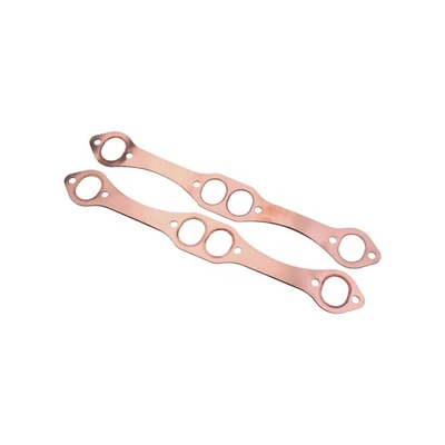 1 Set Oval Port Copper Header Exhaust Gaskets For SB Chevy 327 305 350 383 - Image 1 of 4