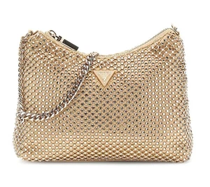 Guess Zalina Mesh Mini Crossbody mit Kettenriemen Damentasche in Gold - Bild 1 von 2