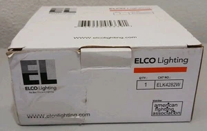 ELCO 4" KOTO SQUARE GIMBAL/ADJUSTABLE REFLECTOR TRIM ALL WHITE #ELK4282W - Picture 1 of 5