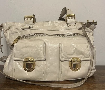 Bolso de hombro grande vintage Marc Jacobs Stella de cuero italiano marfil $900 Foto 1 de 4