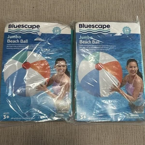 2 Bluescape 25" aufblasbare Jumbo Strandbälle. Das sind große Strandbälle - Bild 1 von 4
