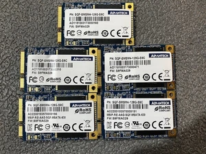 (LOT of 5) ADVANTECH Industrial 128GB mSATA  SSD SQF-SMSM4-128G-S9C 100% Health - Picture 1 of 2