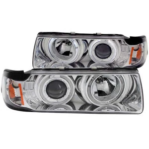 Chrome Clear Lens G2 Projector Headlight Set w/Halo fits 1992-1998 BMW 318i - Picture 1 of 3