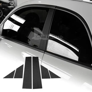 Cubierta de pilar B de ventana de fibra de carbono real para Fiat 500 2008-2023 Abarth 595 NEGRA - Imagen 1 de 9
