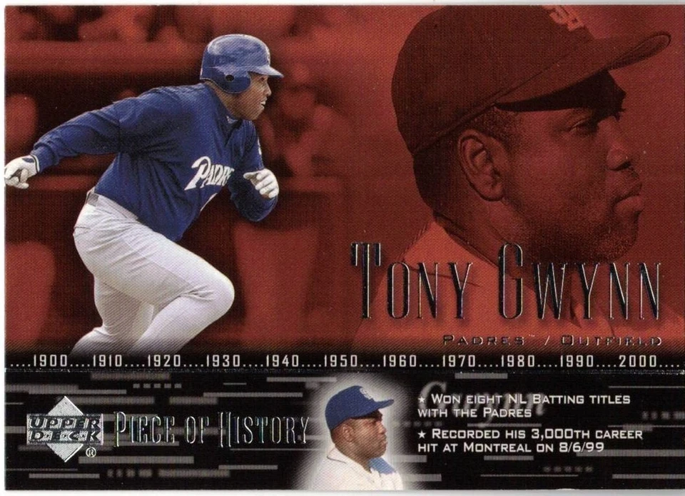 Tony Gwynn 2002 UD Piece of History - Image 1 of 1