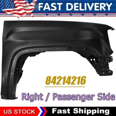 For GMC Sierra 1500/2500 HD/3500 HD 14-19 #84214216 Front Right RH Fender Steel Foto 1 de 4