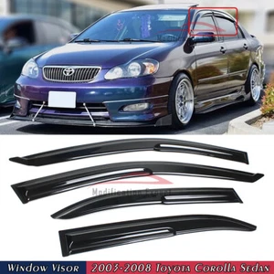For 2003-2008 Toyota Corolla Sedan JDM Mugen Style Window Visors Rain Guards - Foto 1 di 5