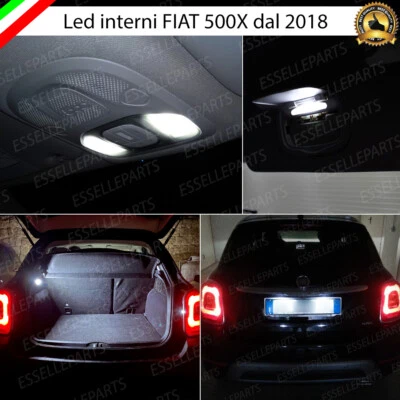 KIT LED INTERNI COMPLETO FIAT 500X DAL 2018 + LUCI TARGA LED 6000K BIANCO CANBUS - Immagine 1 di 4