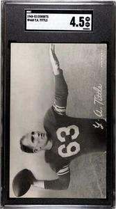 1948-52 Football Exhibit Supply Co Y.A. Tittle SP SGC 4.5 - Picture 1 of 2
