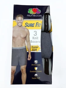 Fruit of the Loom® Men's Knit Boxers 6-pack 2XL  "SURE FIT & SUPER SOFT"   EZ3P7 - Picture 1 of 6