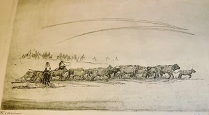 Vintage Engraving "Rodeio" by Hans Steiner - 1954 Signed - Picture 1 of 8